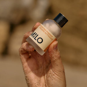 Activating Powder mixed with water into a smooth cleansing paste